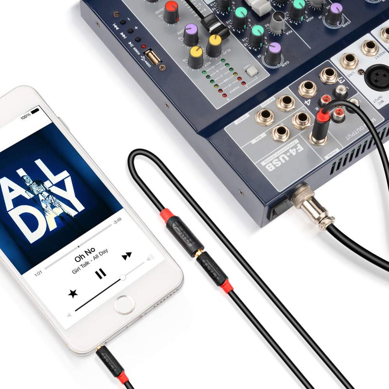 J&D 3.5mm to 1/4 Headphone Adapter Cable, Gold Plated Audiowave Series 3.5mm 1/8 inch Female TRS to 6.35mm 1/4 inch Male TRS Stereo Audio Cable for Mixer Guitar Piano Amplifier Speaker, 15FT - Image 5